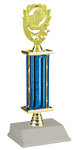 S1R Gender Neutral Basketball Trophies with a single round column