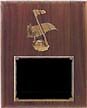 Solid Walnut Music Plaque with Deluxe Plate