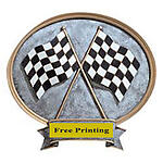 Resin Racing Flaqs Trophy Plaque Award
