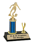 Girls Soccer Trophy R2-5036 Youth Soccer Awards | 8?18 Inch Trophies