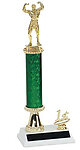 Male Bodybuilder Trophies 10-18 inches tall, with riser and trim