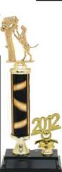 R2R Dog Trophies with a single round column, riser and trim.