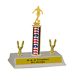 Girls' Soccer Trophies, R3 Style 8-18 inches tall