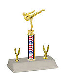 male karate Trophy with double trim R3-9410
