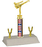 female karate Trophy with double trim R3-9411