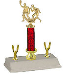 R3R1447 Baseball Trophies with Single Column. Riser and Double Trim