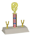 R3 Gender Neutral Basketball Trophies with a single round column