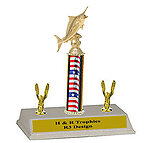 R3-460 Marlin Ocean Fishing Trophies with Double Trim