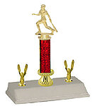 R3R Baseball Trophies with Single Column. Riser and Trim