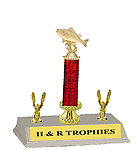 R3R-457 Panfish Fishing Trophies, with Riser and Two Trims