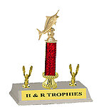 R3R-460 Marlin Fishing Trophies, with Riser and Two Trims