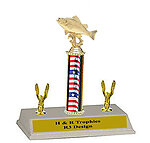 R3-457 Crappie - Perch Fishing Trophies with Double Trim
