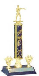 Wrestling Trophy, Boxing Trophy, Single Column, Riser 