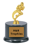 BFRB08-7705 Running Back Breaking Loose Football Trophy