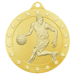 Basketball Medals RD351 male with Neck Ribbons
