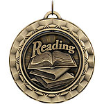 Spinning Reading Medals SP358 with Neck Ribbons