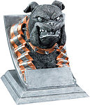 Bulldog Mascot School Trophy