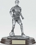 Female Soccer Resin Trophy Statue HR516