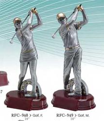 Resin Golf Trophy Sculpture