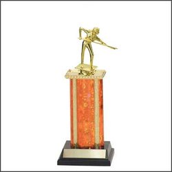 Billiard Single Square Column Trophy, S1
