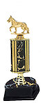 S1R German Shepherd Trophies with a single round column with riser