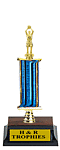 S1R-7503 Boys Basketball Trophies with a single round column with riser