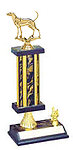 S2R Coonhound Bench Trophies with a single round column and trim.