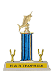 S3-460 Marlin Ocean Fishing Trophies with Double Trim