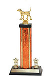 S3 Beagle Field Trial Trophies with a single rectangular column and trim.