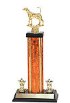 S3 Foxhound Field Trial Trophies with a single rectangular column and trim.