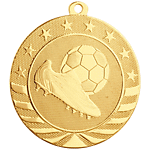 sb257 Starbrite Soccer Medals with Neck Ribbons