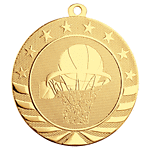 sb252 Starbrite Basketball Medals with Neck Ribbons