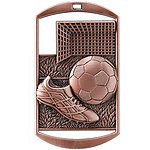 Dog Tag Soccer Medals DT213 with Neck Ribbons