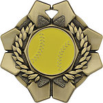 Imperial Softball Medals 43620 with Neck Ribbons