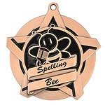 Superstar Spelling Bee Medals 43008 with Neck Ribbons