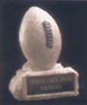 Resin Discontinued  Solid Rock Football Trophy