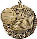 Huge Volleyball Medals 36030 with Neck Ribbons