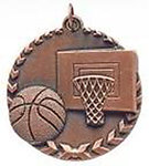 3D Basketball Medals STM1207 with Neck Ribbons