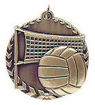 3D Volleyball Medals STM1215 with Neck Ribbons