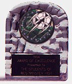 Block Ice Soccer Trophies come in 3 sizes.