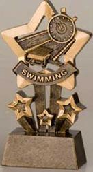 Resin Star Swimming Trophy