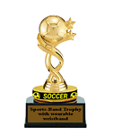 Soccer Trophies with Wristbands