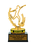 Soccer Trophies with Wristbands