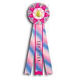 Rosette Ribbon Custom Printed TR144