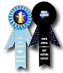 TR152 Rosette Ribbon Custom Printed