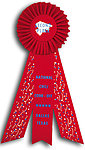 TR153 Rosette Ribbon Custom Printed