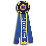 UKC or AKC Dog Rosette Ribbon Custom Printed TR155