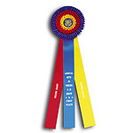 Large Rosette Ribbon Custom Printed TR90