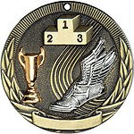 Tri-Colored Track Medals TR216 with Neck Ribbons