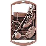 Dog Tag Track and Field Medals DT217 with Neck Ribbons